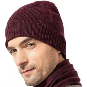 EURKEA 100% Merino Wool Beanie Hat Skullies Watch Cap for Men in Kuwait
