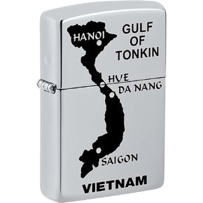 Zippo Lighter, Map of Vietnam - High Polish Chrome 81155