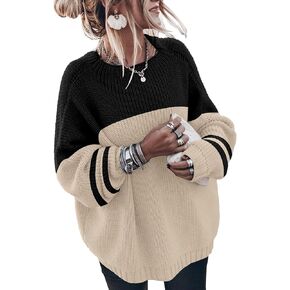Womens Oversized Sweaters Loose Solid Casual Long Sleeve Mock Neck Knitted Jumper Tops