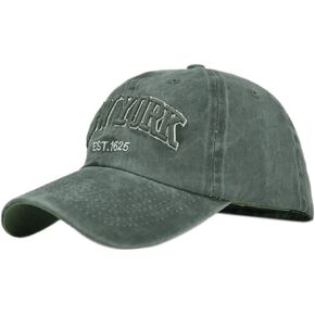 Vintage Baseball Cap Embroidery New York Washed Denim Trucker Cap 100% Cotton Sun Hat for Men Women Adjustable