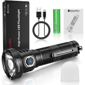UniqueFire H7 Small Flashlight 2500 High Lumens Rechargeable, Portable Powerful Mini Flashlight with SFT-40 LED & TIR Lens, Super Bright Pocket LED Flash Light for Night Lighting, Home Emergency