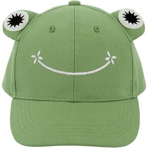 Unisex Frog Baseball Cap Cotton Frog Dad Cap Sports Outdoor Strapback Hat for Men Women