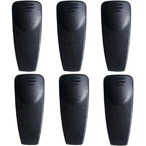 6Pack HNN9013 Belt Clip Compatible for Motorola CP125 CP185 HT750 HT1250 XTS2500 XTS1500 PR860 PRO7150 GP140 GP328 GP338 GP340 GP360 GP380 GP640 Radio, Black
