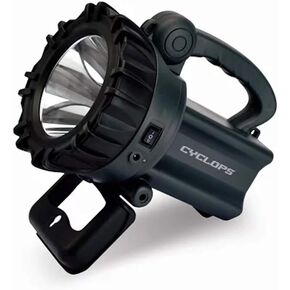 Cyclops Rechargeable Portable Handheld 10-Watt 850 Lumens Spotlight with AC/DC Charger/12V DC Car Plug Adapter