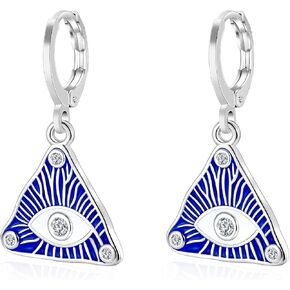 Esbbela Evil Eye Hoop Earrings for Women Tiny Eye Earrings Blue Devil Eye Colorful Heart Third Eye Small Huggie Hoop Earrings Spiritual Protection Gold Eye Jewelry in Kuwait