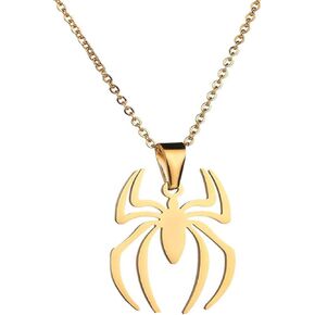 Houpotao Spider-Man Necklace Pendant Halloween Accessory Gift for Women Men Stainless Steel