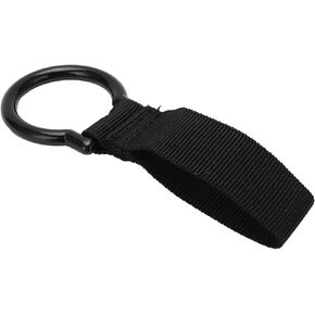 Flashlight Holder Nylon Flashlight Metal Ring Support Detachable Outdoor Torch Ring Holder Be Connected to the Vest All Molle Systems and Belts to Use for Camping