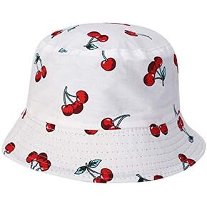 Unisex Fashion Print Bucket Hat Double-Side-Wear Fisherman Summer Sun Cap
