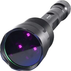 DARKBEAM Blacklight UV Flashlight 365nm Wood’s lamp, Rechargeable 36W Powerful Portable Handheld, 3-LED Ultraviolet Black Light pet Urine Detector for Resin Curing, Minerals, Leak Detection