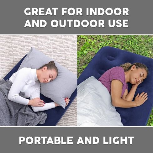 Bestway Pavillo Single Size Air Bed | Inflatable Outdoor, Indoor Airbed for Camping, Quick Inflation Air Mattress, Blue in Kuwait