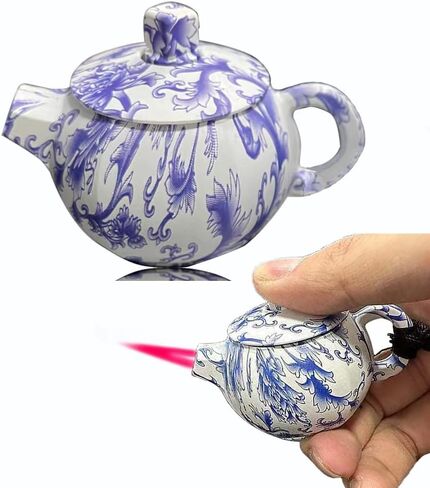 Jet Torch Lighter, Cool Windproof Novelty Lighters, Adjustable Red Flame Lighter Refillable Butane Lighters for Collection Desktop Decorative Gift Present (Without Gas) (Purple) in Saudi Arabia