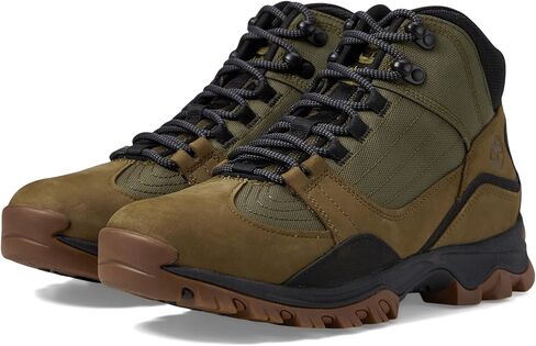 حذاء Timberland الرجالي Mt Maddsen مضاد للتعب والمشي لمسافات طويلة من الجلد ومقاوم للماء، لون نوبوك زيتوني، عرض 8.5 in Saudi Arabia