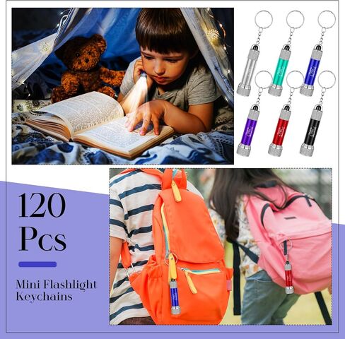 120 Pcs Thank You Mini LED Flashlight Keychain Bulk Portable 5 Bulbs Flashlight Keychain with Battery Employee Appreciation Gifts for Men Women (1 Style) in Saudi Arabia