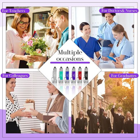 120 Pcs Thank You Mini LED Flashlight Keychain Bulk Portable 5 Bulbs Flashlight Keychain with Battery Employee Appreciation Gifts for Men Women (1 Style) in Saudi Arabia