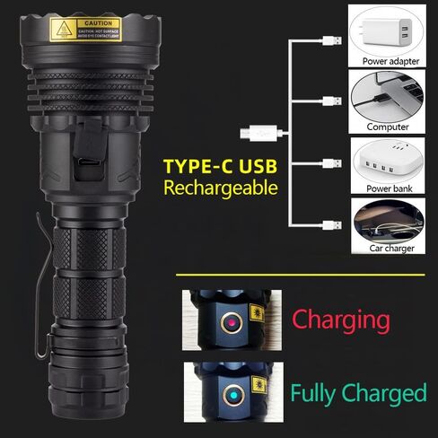 ALONEFIRE SV52 365 نانومتر مصباح يدوي للأشعة فوق البنفسجية 25 واط USB قابل لإعادة الشحن باللون الأسود للكشف عن بقع البول للحيوانات الأليفة لعلاج الراتنج، العقرب، صيد الأسماك، المعادن، الغراء الجاف مع نظارات واقية للأشعة فوق البنفسجية، البطارية متضمنة in Kuwait