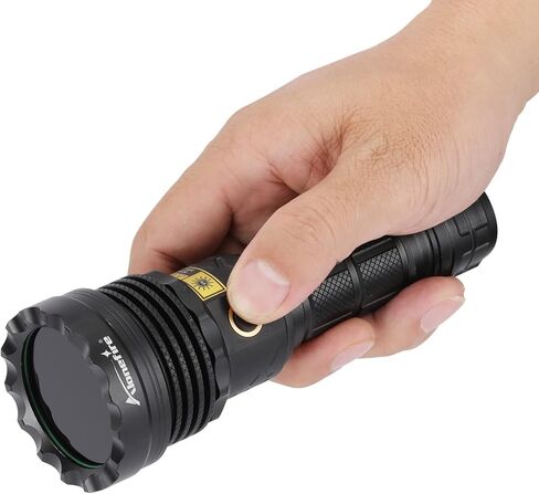 ALONEFIRE SV52 365 نانومتر مصباح يدوي للأشعة فوق البنفسجية 25 واط USB قابل لإعادة الشحن باللون الأسود للكشف عن بقع البول للحيوانات الأليفة لعلاج الراتنج، العقرب، صيد الأسماك، المعادن، الغراء الجاف مع نظارات واقية للأشعة فوق البنفسجية، البطارية متضمنة in Kuwait