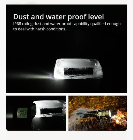 WUBEN E05 Mini Rechargeable Flashlight, 900 Lumens Super Bright Magnetic Flashlight with 6 Light Modes, IP68 Waterproof Pocket Flashlight for Outdoor Camping Indoor Emergencies in Saudi Arabia