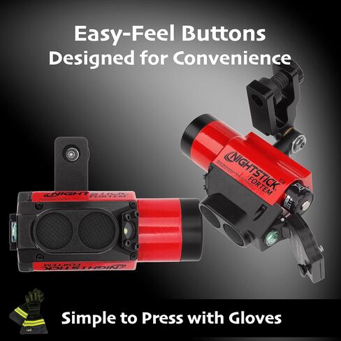 Nightstick XPP-5466R Intrinsically Safe Helmet-Mounted Multi-Function Dual-Light Flashlight - Red in Kuwait