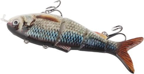 طعم الصيد الآلي، USB قابل لإعادة الشحن، ضوء LED للسباحة، طُعم حي كهربائي يغرق Jerkbait، طعوم سباحة متعددة المفاصل، طُعم صيد صلب للباس، Brandevh3w7igvzc5 in Saudi Arabia