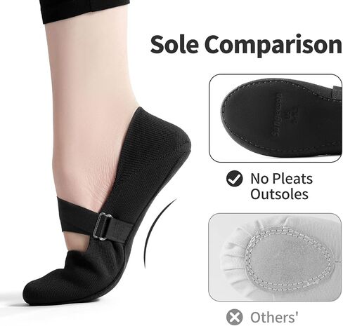 SANGEESON Ballet Shoes for Women(Leather Full Sole, Arch Support, Breathable), Jazz Shoes, Ballerina Shoes, Dance Shoes Women for Beginner in Kuwait