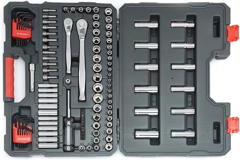 Crescent 121 Pc. 1/4" and 3/8" Drive 6 and 12 Point Standard & Deep SAE/Metric Mechanics Tool Set - CTK121 in Saudi Arabia
