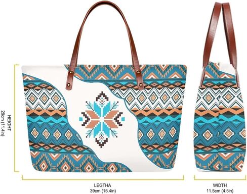 Sannovo African Tribal Ethnic Print Women Tote Shoulder Bags Casual Handbag in Kuwait