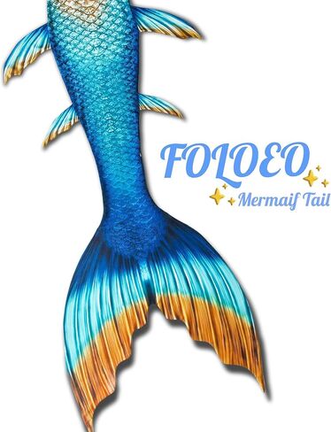 FOLOEO Mermaid Tails for Swimming, Mermaid Swimsuit Costume Set Bathing Suits for Adult & Teen（No Monofin & Support Plate in Saudi Arabia