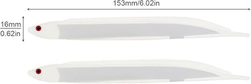 OriGlam 2pcs 15cm Soft Luminous Fishing Lures Sea Fishing Bait Glow in Dark Fish Bait, Luminous Artificial Baits Simulation Lifelike Soft Lures for Bass Pike Trout in Saudi Arabia