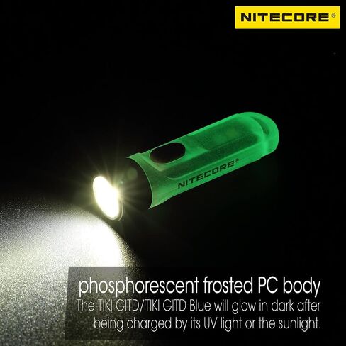 Nitecore Tiki GITD 300 Lumen Luminous Body USB-C Rechargeable EDC Keychain Flashlight Tag in Saudi Arabia