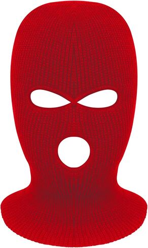 3-Hole Full Face Mask Cover Ski Mask Winter Balaclava Cap Knitted Face Cover for Winter Outdoor Sports (Pink) in Kuwait