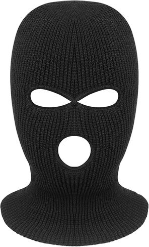 3-Hole Full Face Mask Cover Ski Mask Winter Balaclava Cap Knitted Face Cover for Winter Outdoor Sports (Pink) in Kuwait