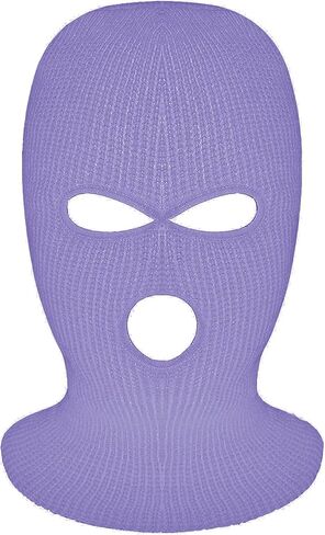 3-Hole Full Face Mask Cover Ski Mask Winter Balaclava Cap Knitted Face Cover for Winter Outdoor Sports (Pink) in Kuwait