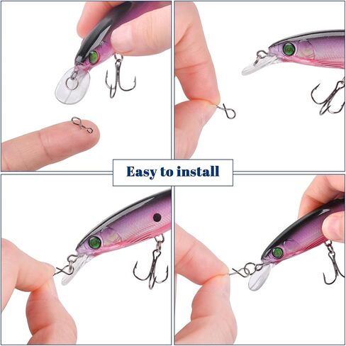 طقات صيد الذبابة، 150 قطعة/صندوق من الفولاذ المقاوم للصدأ، طُعم سريع التغيير، مزيج الحجم بدون عقدة، موصل طُعم سريع الطُعم لخطافات الطيران والرقص in Kuwait