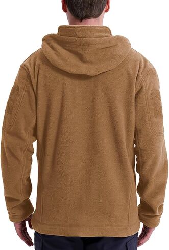 NAVEKULL Men's Tactical Fleece Jacket Hooded Winter Warm Full-Zip Hiking Outdoor Jacket Multi-Pockets in Saudi Arabia