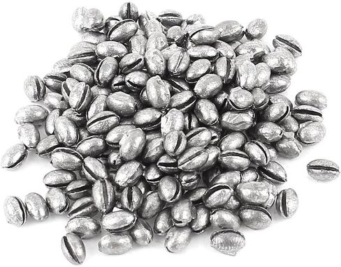 uxcell 200 PCS 0.24" x 0.2" Egg Lead Fishing Weights Sinkers, Oval Shape Fishing Weights Line Tackle Split Shots Sinkers for Saltwater Freshwater Fishing in Saudi Arabia