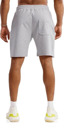 Ouber Men's 7'' Gym Workout Sweat Shorts Bodybuilding Running Training Jogging Shorts in Kuwait