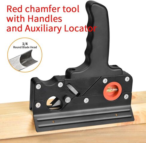 TIASOU Wood Planers for Woodworking, Chamfer Plane Woodworking Edge Corner Flattening Tool with Auxiliary Locator and Handles, Hand Chamfering Planer Suitable for Quick Edge Trimming of Wood in Saudi Arabia
