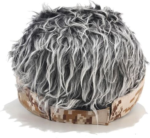 Men's Visor with Fake Hairs Novelty Visor Hat with Hair for Men Creative Sun Hats Adjustable Golf Baseball Wig Caps Accessories Gift for Men Camouflage in Saudi Arabia