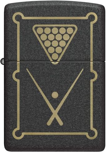 Zippo unisex-adult Gaming Lighters, Black Crackle Billiards in Saudi Arabia