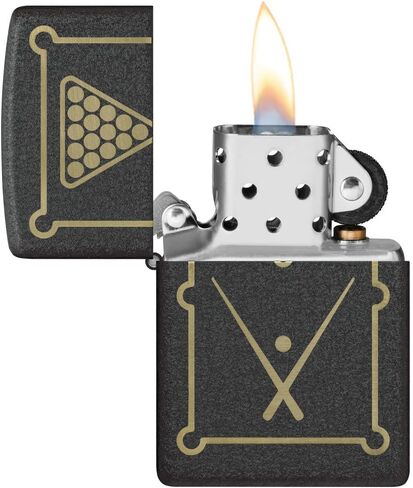 Zippo unisex-adult Gaming Lighters, Black Crackle Billiards in Saudi Arabia