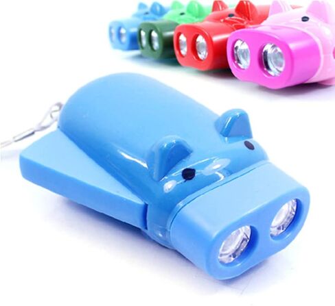 STOBOK 3pcs Hand Pressing Flashlight Cartoon Pig Flashlights Hand Crank Flashlight Portable Electric Torch Battery-free Flashlight Outdoor Camping Flashlight (random Color) in Saudi Arabia