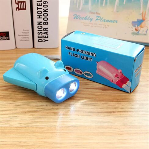 STOBOK 3pcs Hand Pressing Flashlight Cartoon Pig Flashlights Hand Crank Flashlight Portable Electric Torch Battery-free Flashlight Outdoor Camping Flashlight (random Color) in Saudi Arabia