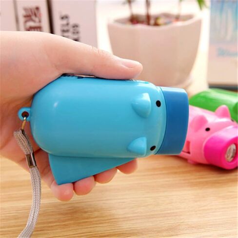 STOBOK 3pcs Hand Pressing Flashlight Cartoon Pig Flashlights Hand Crank Flashlight Portable Electric Torch Battery-free Flashlight Outdoor Camping Flashlight (random Color) in Saudi Arabia