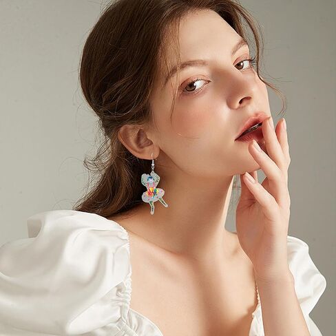 RofYof أقراط قطة سوداء لطيفة على شكل حيوان أكريليك قطة سوداء متدلية أقراط متدلية على شكل جيتار مضحك للنساء هدايا مجوهرات للبنات in Kuwait