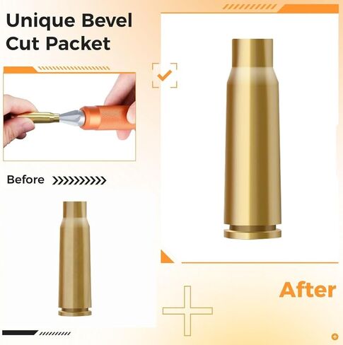Homaisson Cartridge Case Prep Multitool، حقيبة متعددة الاستخدامات لإزالة حواف الشطب، أدوات يدوية لإعادة التحميل، أدوات تنظيف الجيب التمهيدي لإزالة التجعيد، تناسب عيار 0.17-0.45 بوصة in Kuwait
