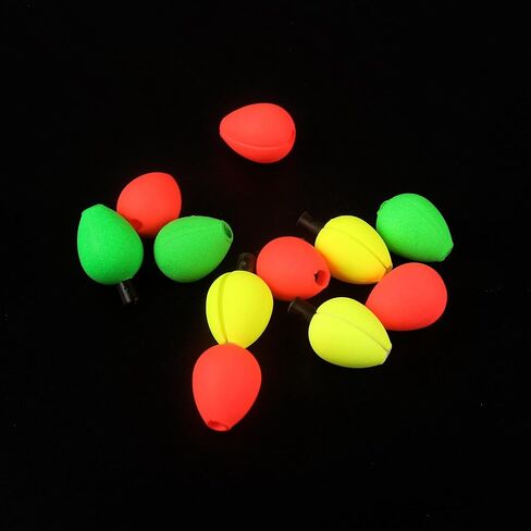 OriGlam 30pcs الصيد بوبرز الصيد يطفو مؤشرات الضربة رغوة، تعويم رغوة الصيد بوبرز يطفو يطير الصيد تعويم، مؤشرات بوبر العائمة لسمك السلمون المرقط سمك السلور المياه العذبة المياه المالحة in Saudi Arabia
