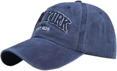 Vintage Baseball Cap Embroidery New York Washed Denim Trucker Cap 100% Cotton Sun Hat for Men Women Adjustable in Kuwait
