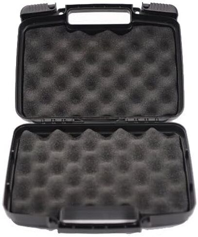 Single Pistol Case - Secure Premium Hard Plastic Gun Cases - Easy to Lock - Locking System Seals Case Tight - Fits Full Size Handgun - Foam Interior - Great for Transport in Car - Fits most Glock, Smith and Wesson (S&W), Ruger, Colt, Beretta, etc. in Saudi Arabia