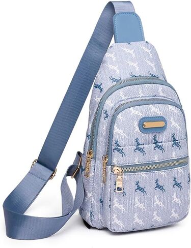 Sling Backpack Sling Bag for Women, Chest Bag Daypack Crossbody Fanny Packs Chest Bag (Light Blue) in Saudi Arabia