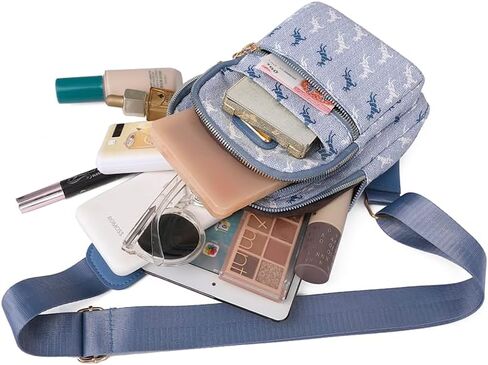 Sling Backpack Sling Bag for Women, Chest Bag Daypack Crossbody Fanny Packs Chest Bag (Light Blue) in Saudi Arabia
